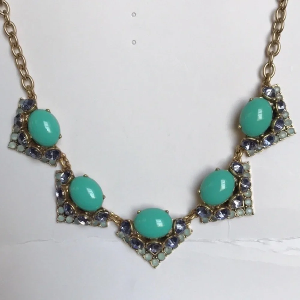 Stella and Dot Retired Rory Statement Necklace -Turquoise 🩵 - Picture 2 of 8